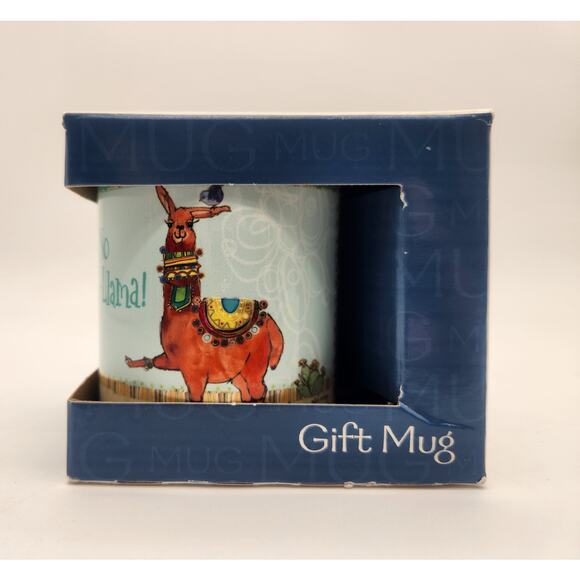 NIB Leanin' Tree Cute Colorful "No Prob-Llama!" Ceramic Gift Mug Dishwasher Safe - Picture 1 of 13